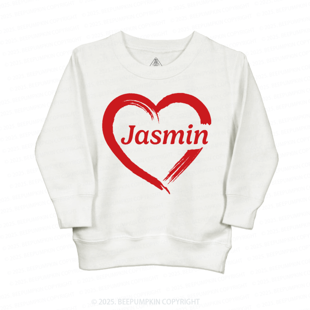 Personalized Name Valentine's Day Kid's Sweatshirt