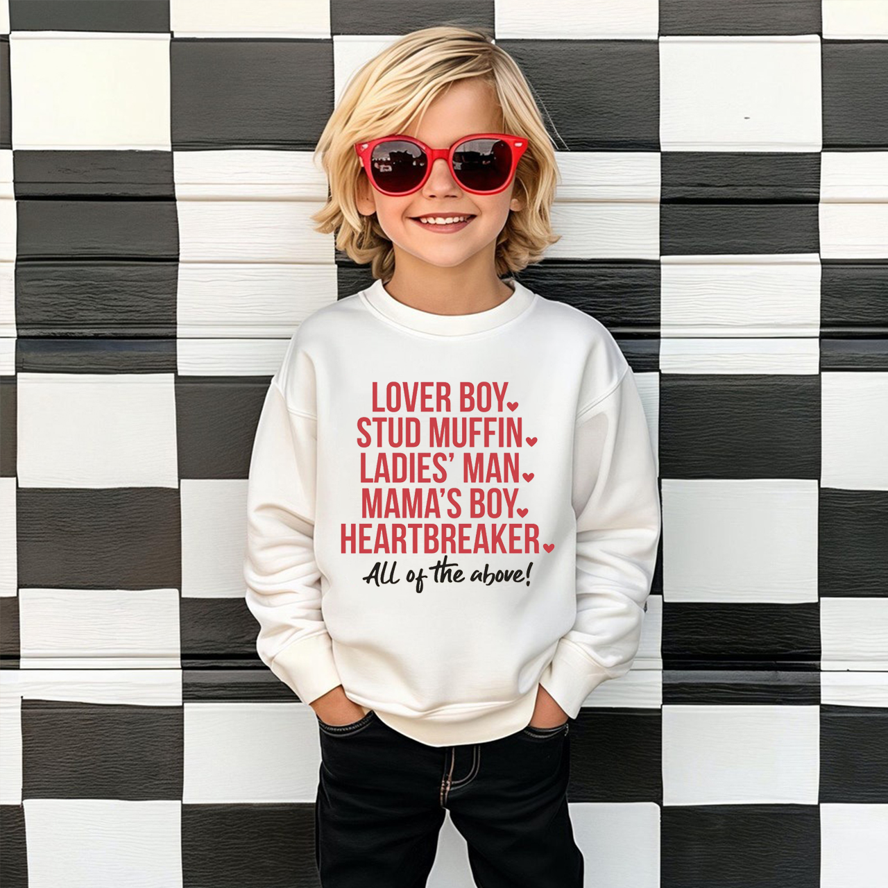 Boys Valentine's Day Kid's Sweatshirt