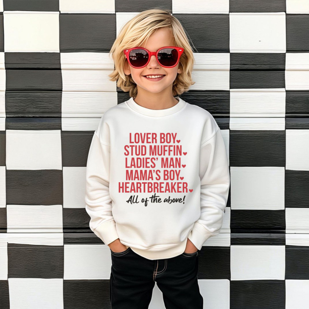 Boys Valentine's Day Kid's Sweatshirt