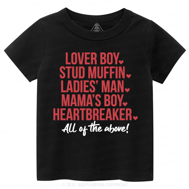 Boys Valentine's Day Toddler&Kid's Tees Beepumpkin