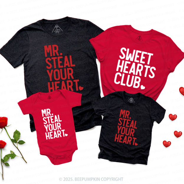 Sweet Hearts Club Valentine's Day Family Shirt