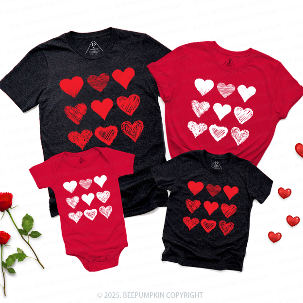Various Kinds Of Love  Valentine's Day Family Shirt