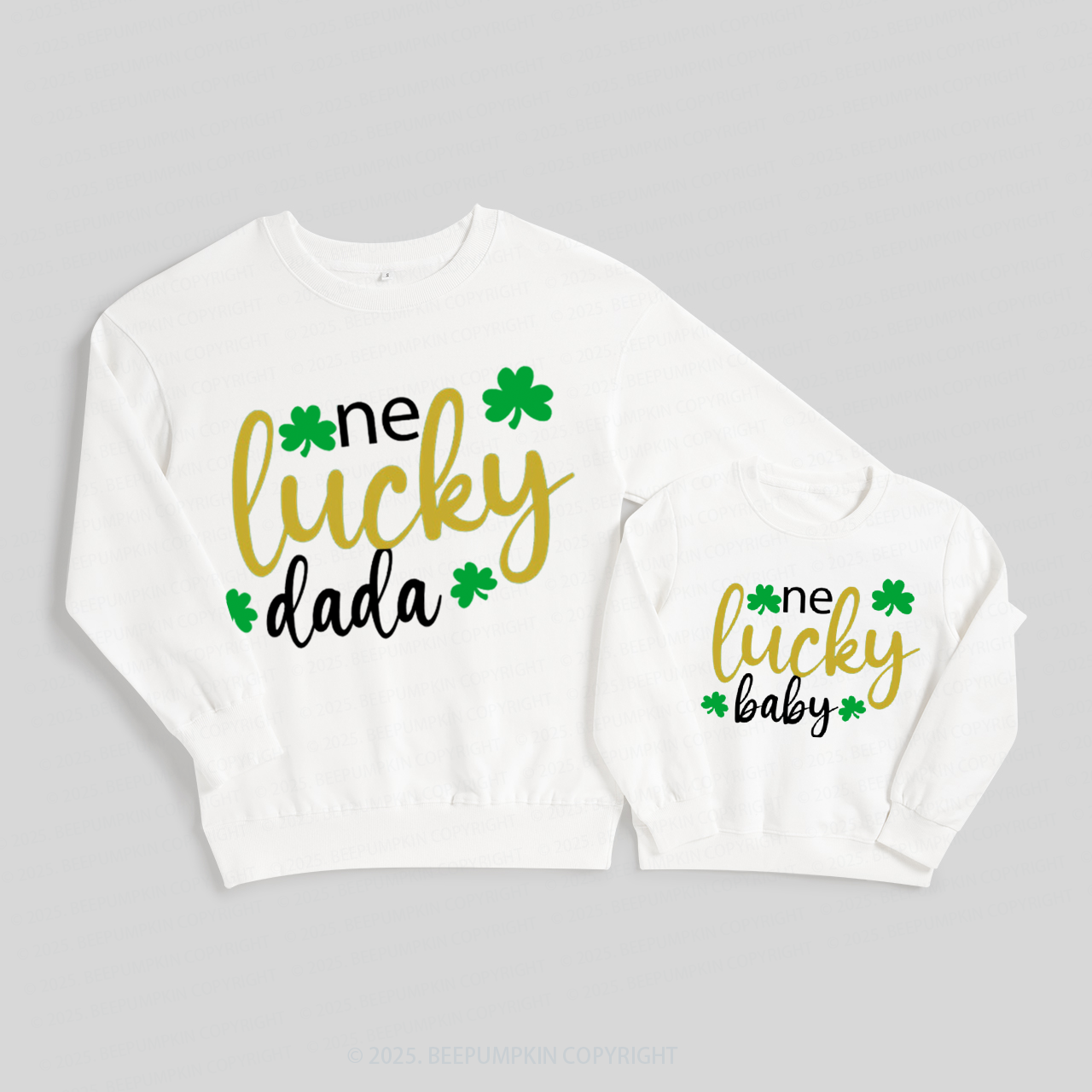 Personalized One Lucky St.Patricks Day Family Matching Sweatshirts