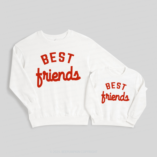Best Friends Valentine's Day Family Matching Sweatshirts