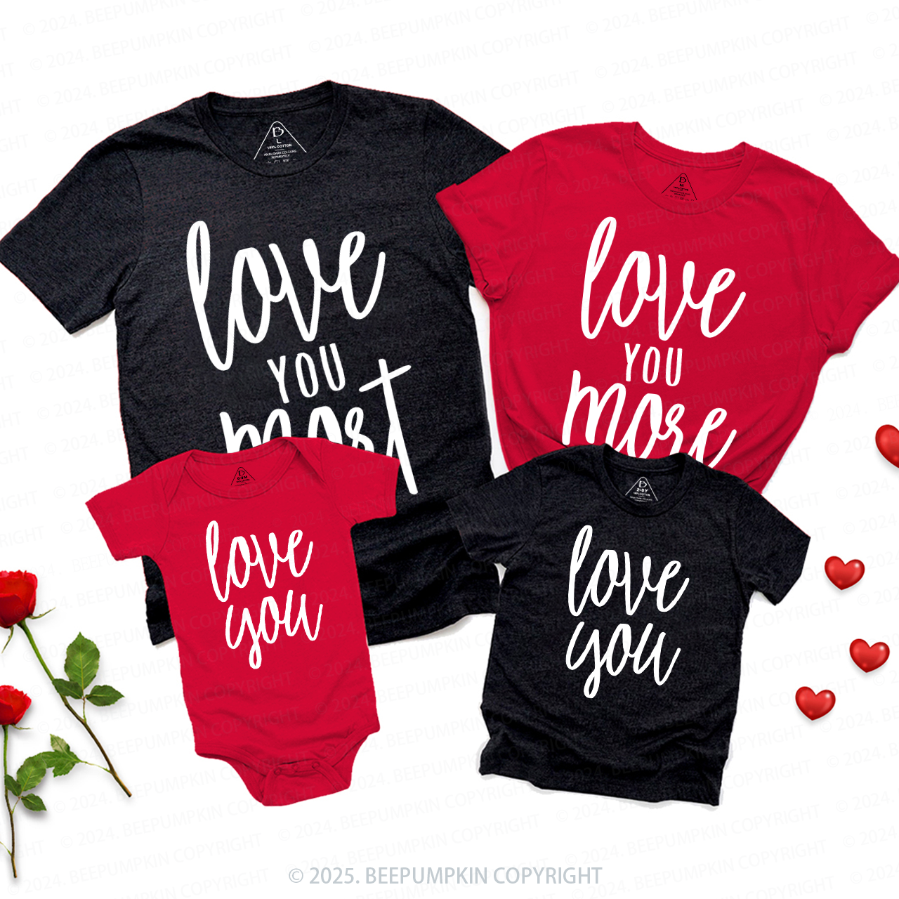Personalized Love You More Valentine's Day Family Shirt