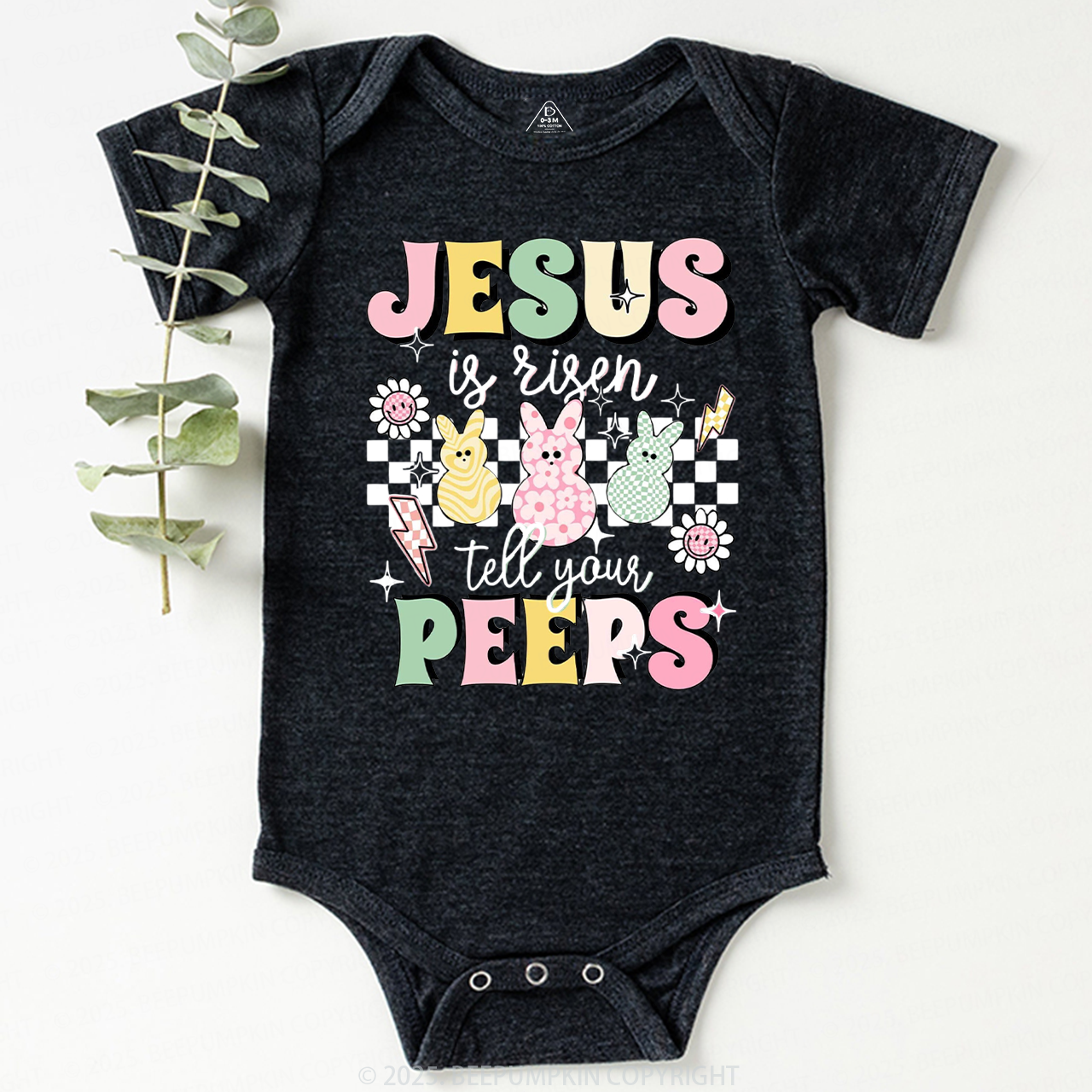 Jesus Is Risen Tell Your Peeps Bodysuit Beepumpkin