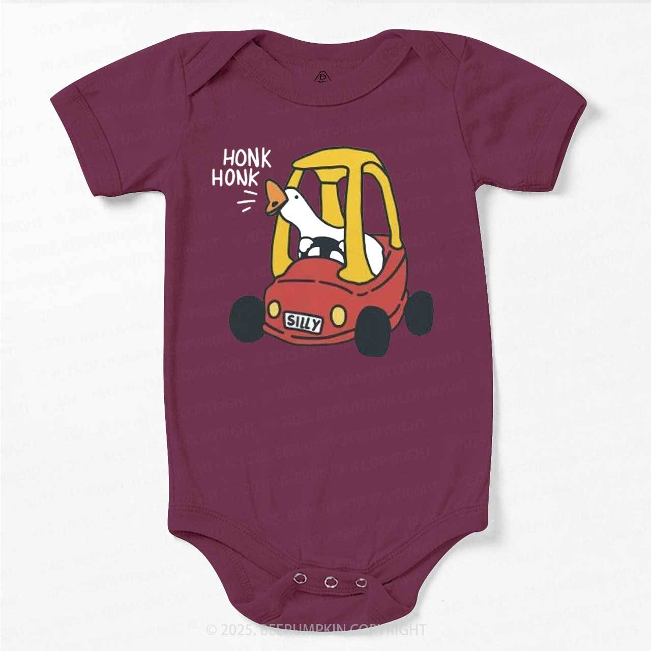 Silly Goose Red Car Bodysuit Beepumpkin