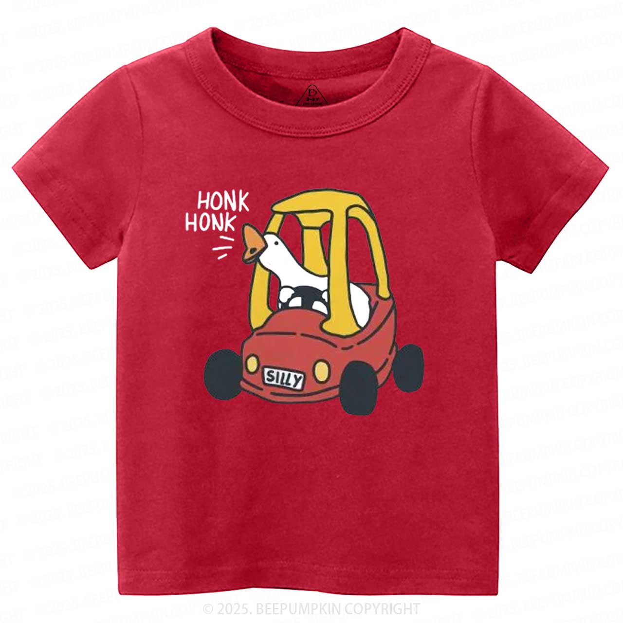Silly Goose Red Car Toddler&Kid's Tees Beepumpkin