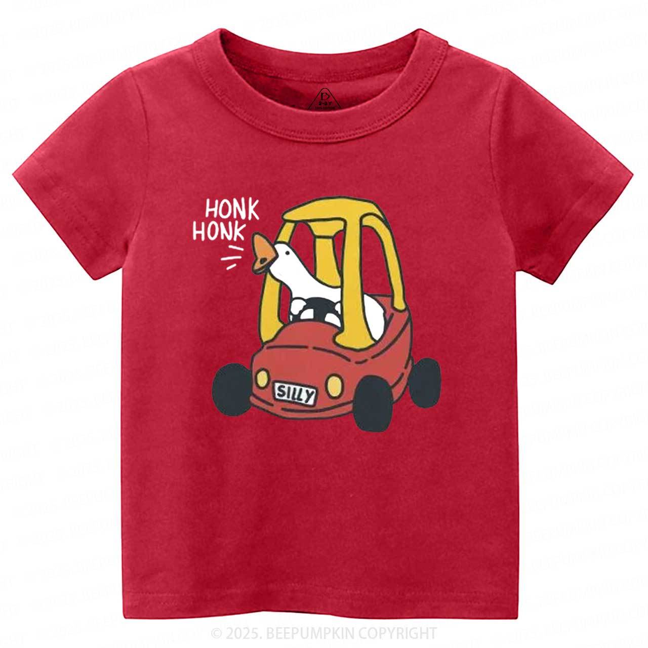 Silly Goose Red Car Toddler&Kid's Tees Beepumpkin