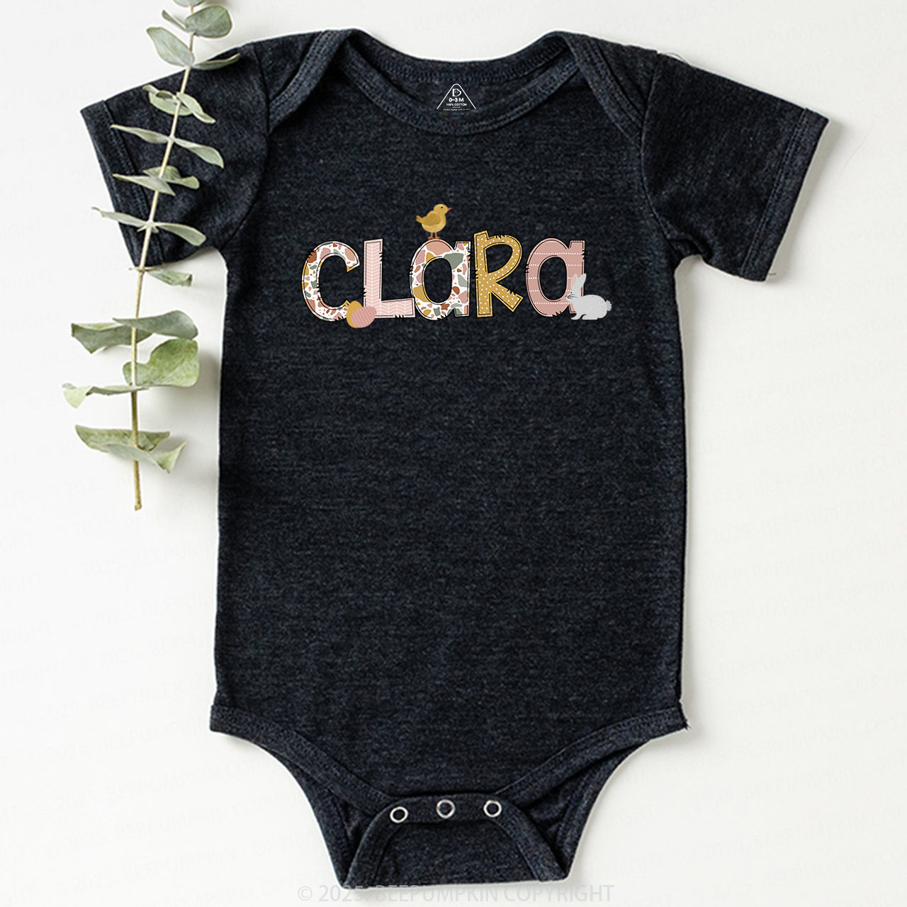 Personalized Name Easter Bodysuit Beepumpkin