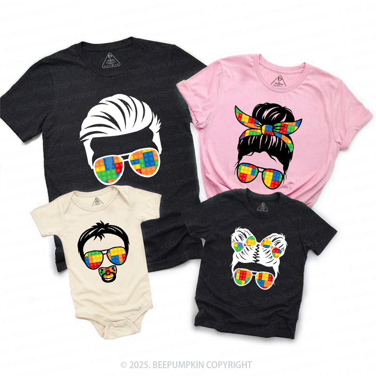 Personalized Bricks Family Matching Tees Beepumpkin