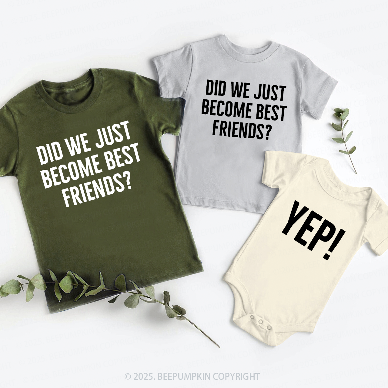 Did We Just Become Best Friends Matching Tees For Siblings