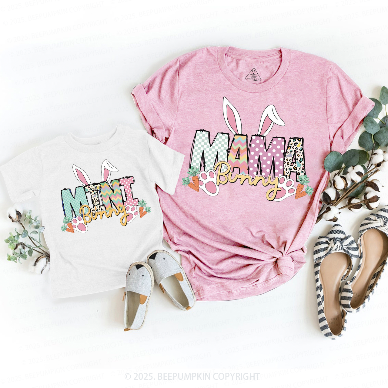 Mama And Mini Bunny Easter Matching Tees