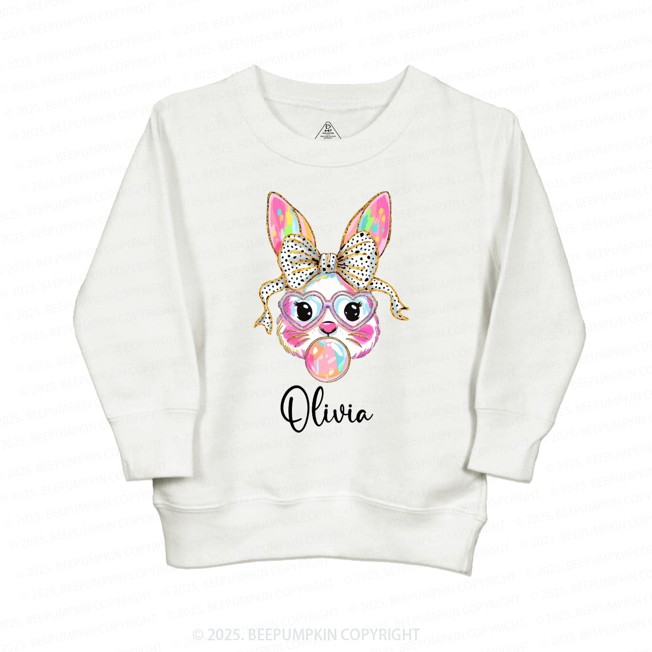 Personalized Easter Bunny Kid's Sweatshirt