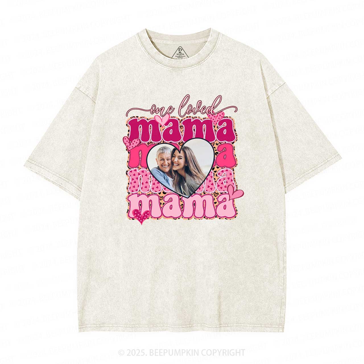 Personalized Photo Mother's Day Washed T-Shirts