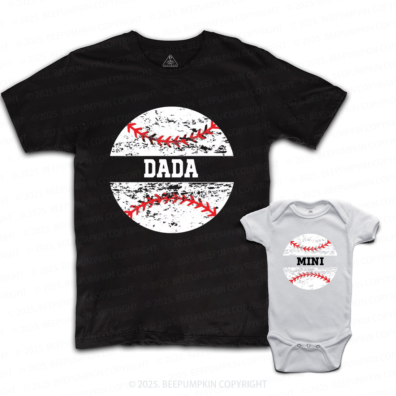 Personalized Baseball Dad&Me Matching Shirts