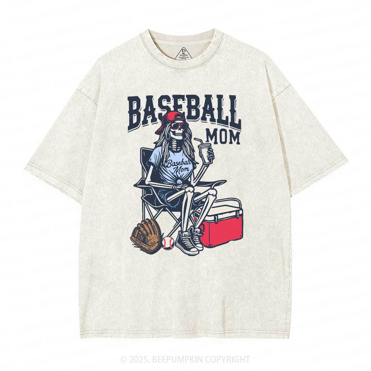 Baseball Mom Washed T-Shirts