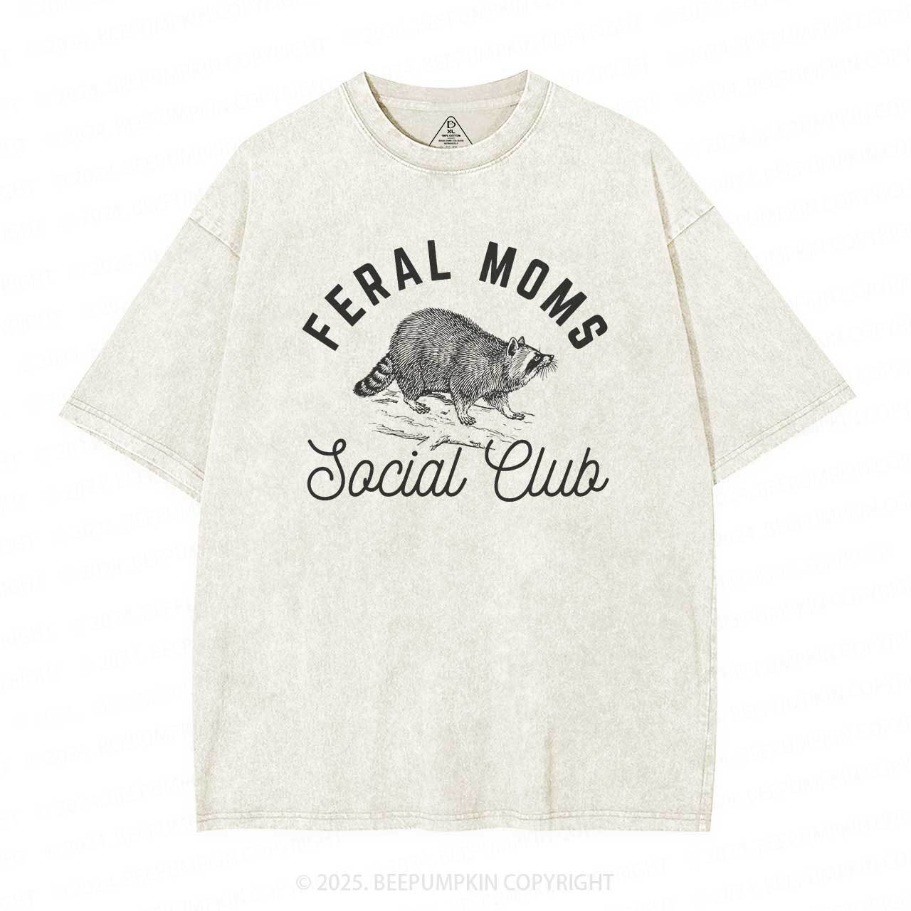Feral Moms Social Club Washed T-Shirts 2