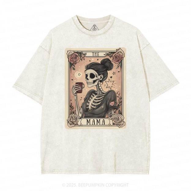 The Mom Tarot Card Washed T-Shirts