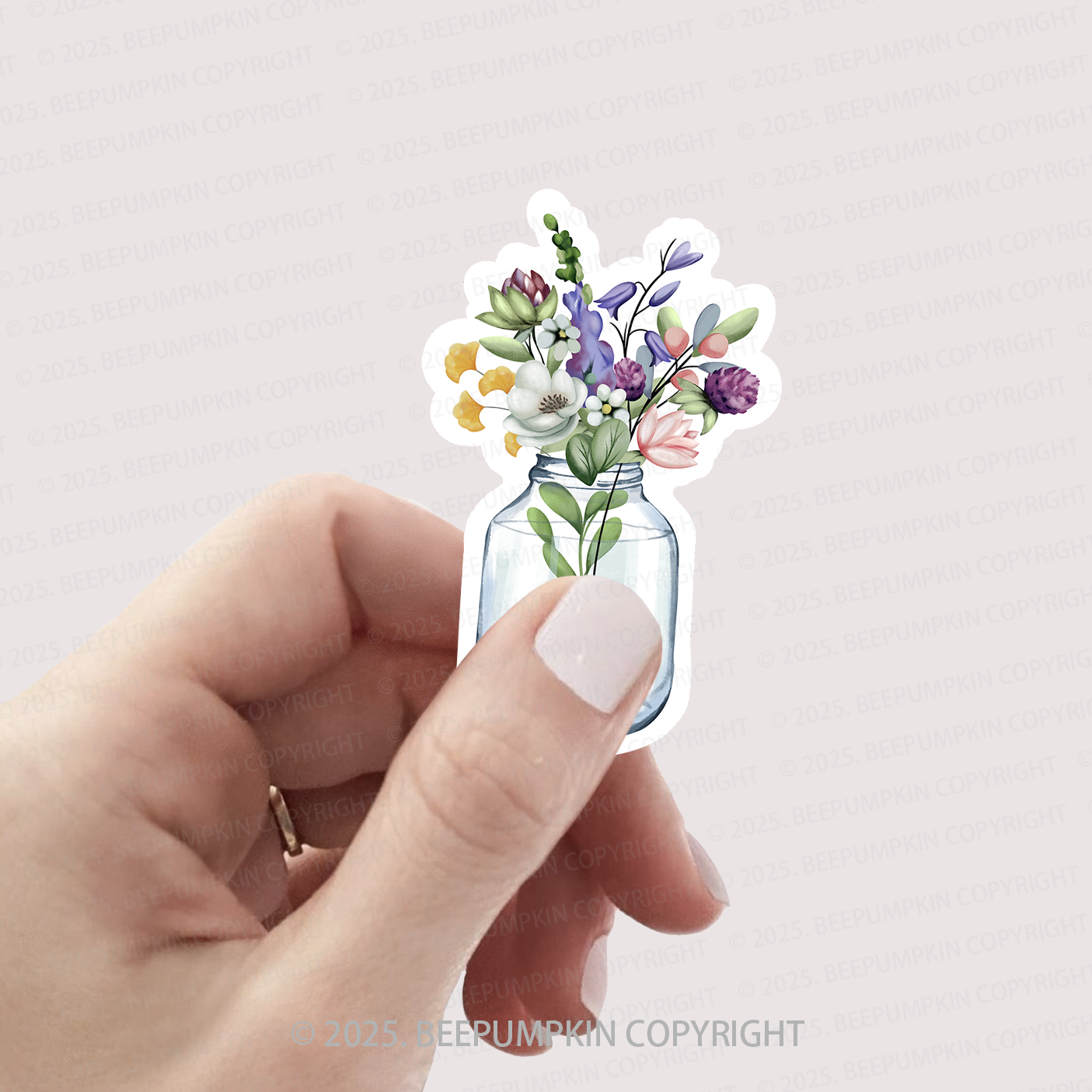 Water Bottle Floral Stickers