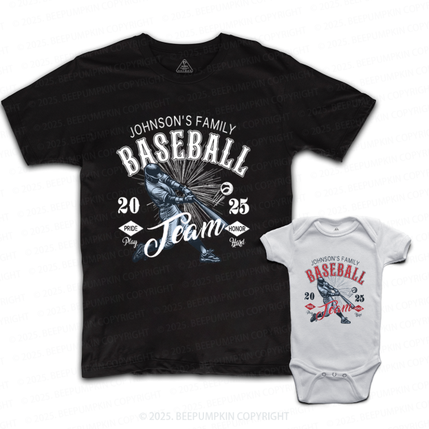 Personalized Family Name Dad&Me Matching Shirts 