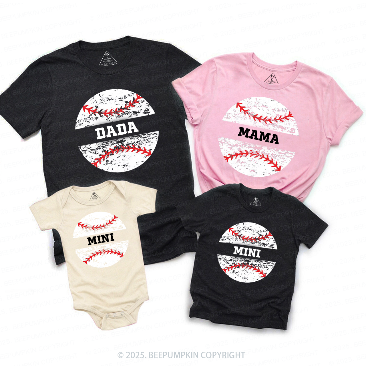 Personalized Baseball Family Name Matching Tees Beepumpkin