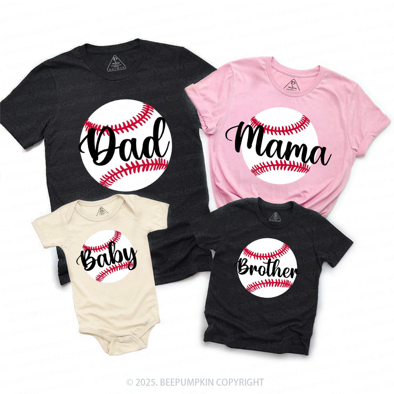 Personalized Baseball Family Matching Tees Beepumpkin