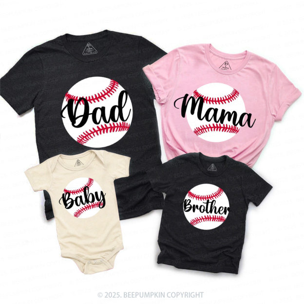 Personalized Baseball Family Matching Tees Beepumpkin