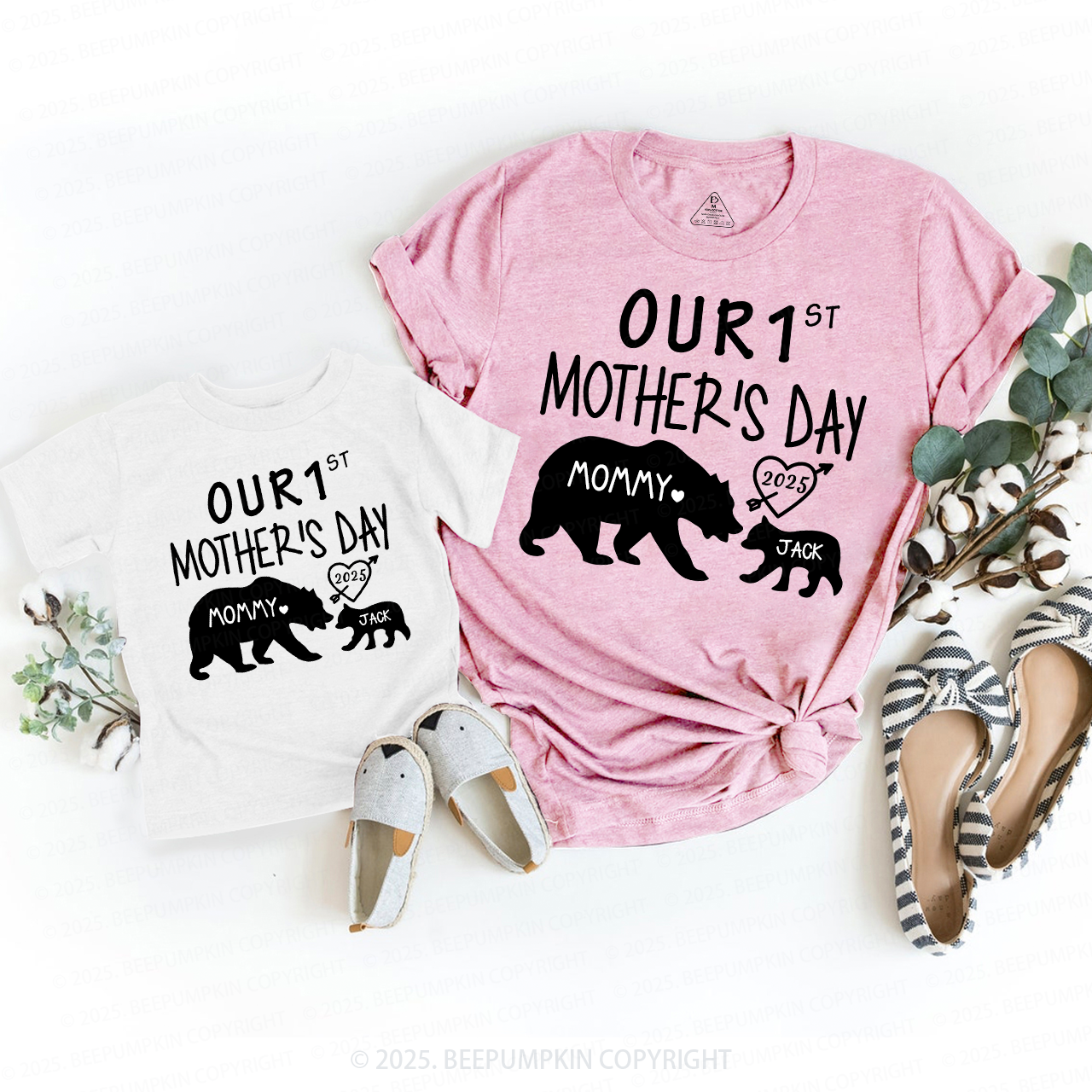 Personalized Our 1st Mother's Day Matching Tees For Mother's Day