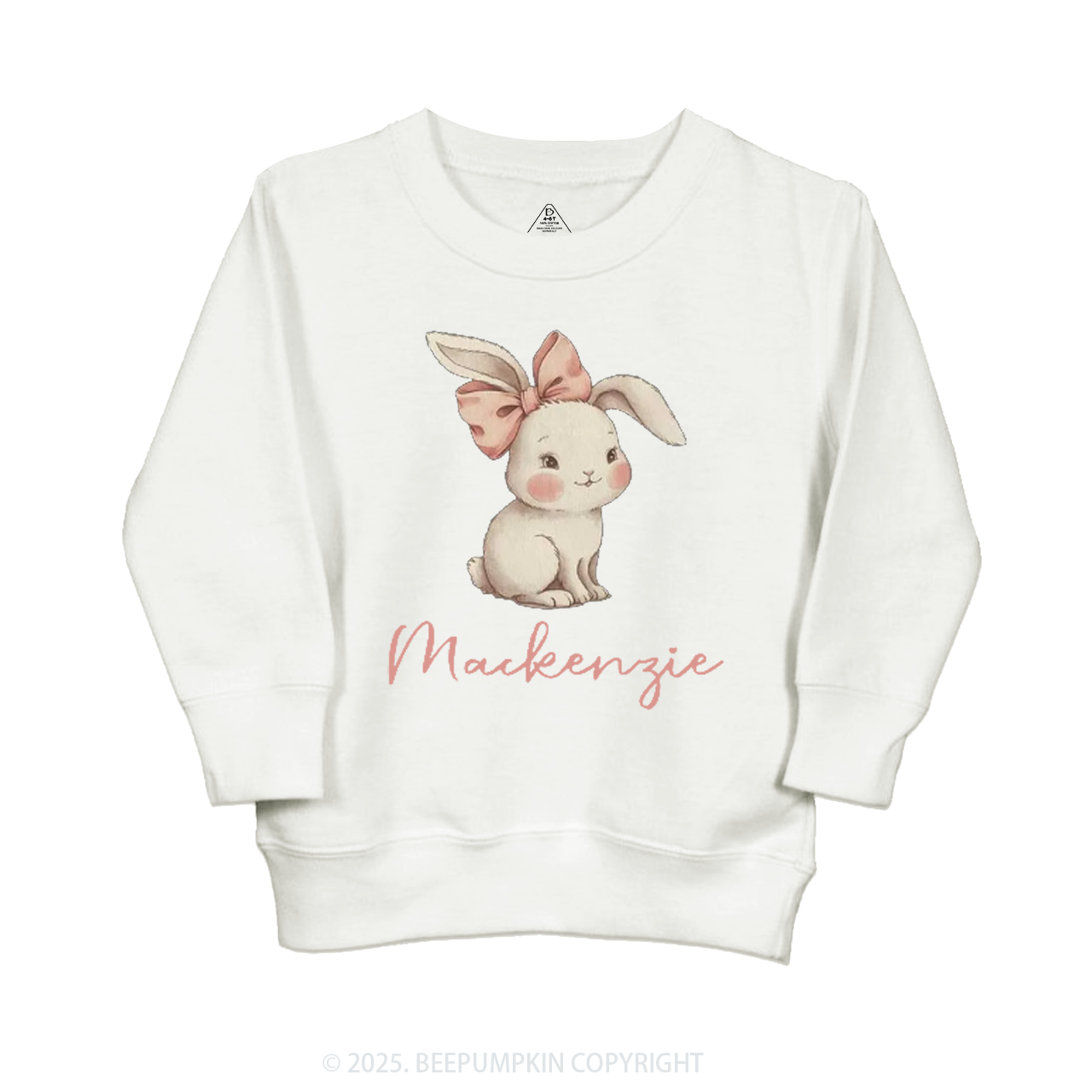 Personalized Name Easter Bunny Kid's Sweatshirt