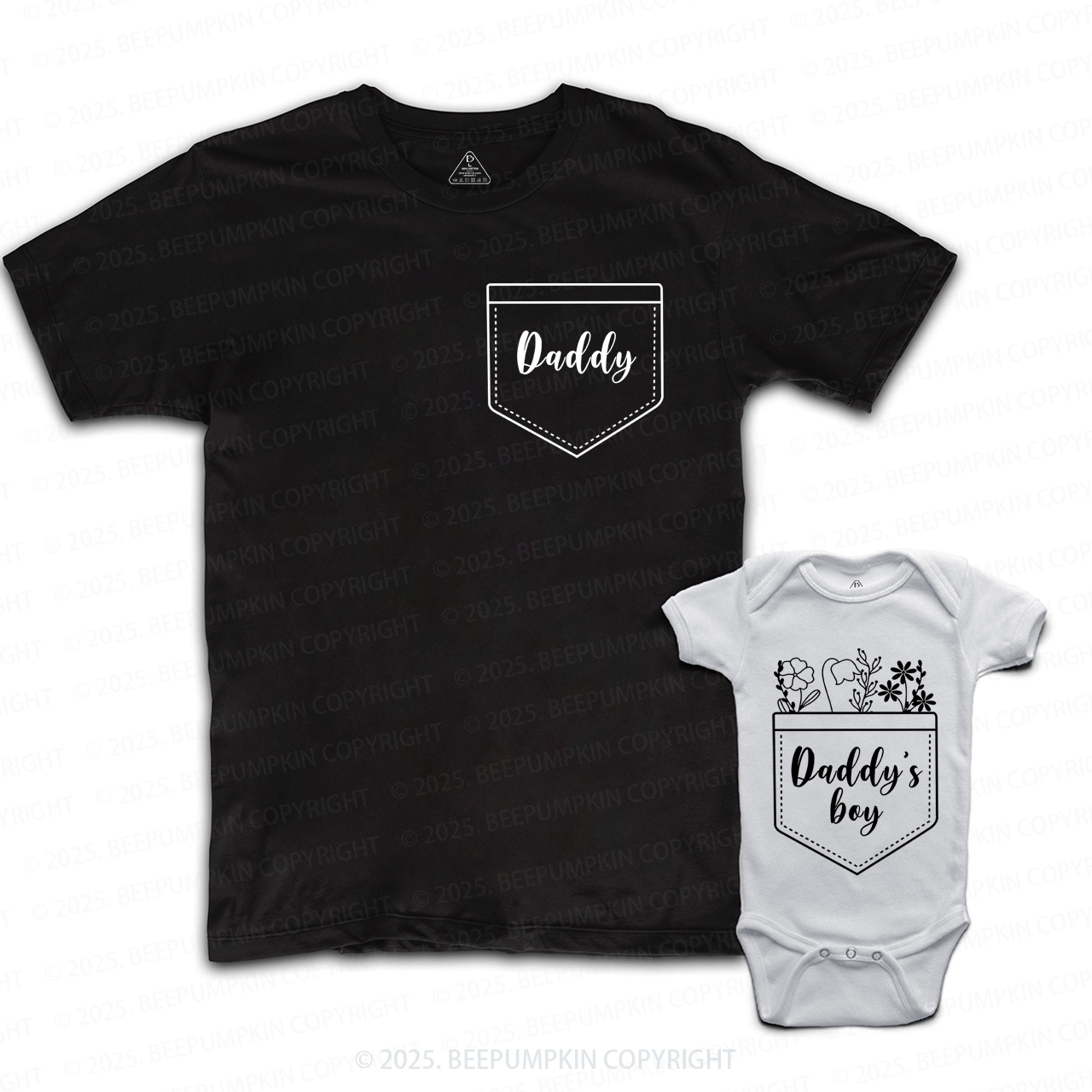 Daddy & Daddy's Girl With Florals Matching Dad and me Shirt