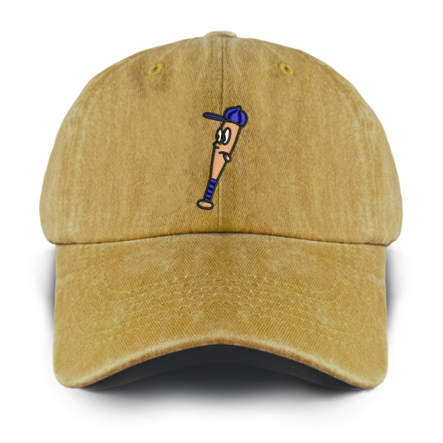 Baseball Bat Washed Baseball Cap For Kids