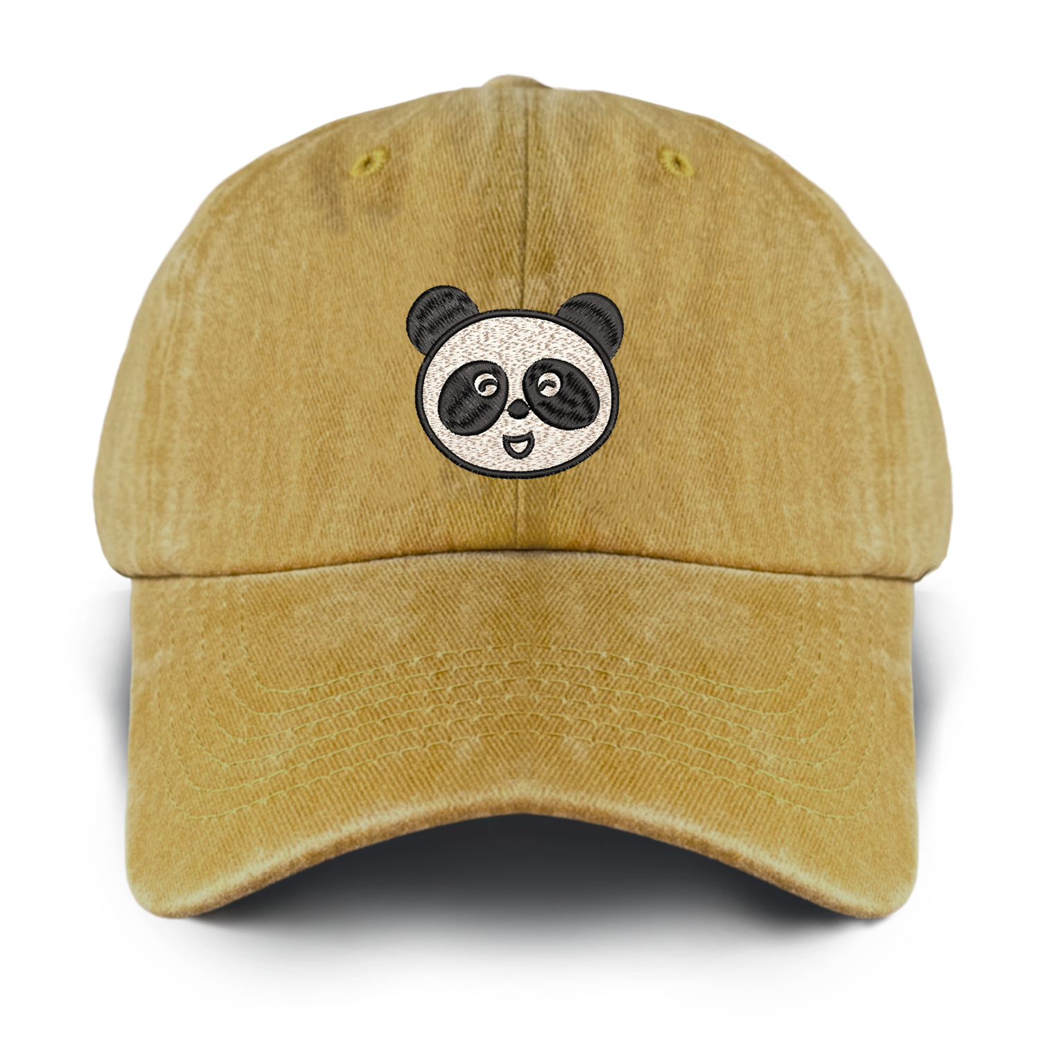 Chinese Panda Washed Baseball Cap For Kids