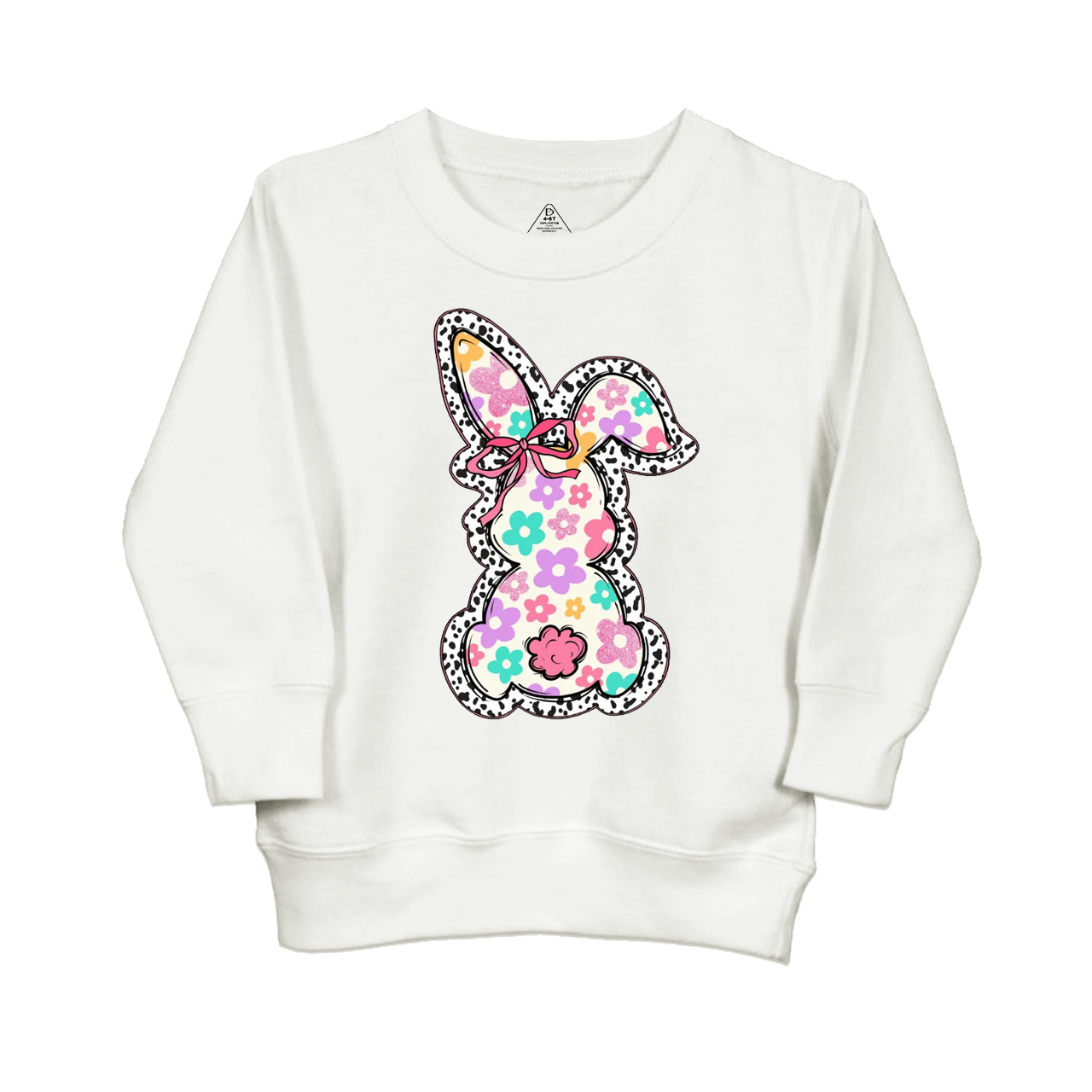 Retro Floral Easter Bunny Kid's Sweatshirt