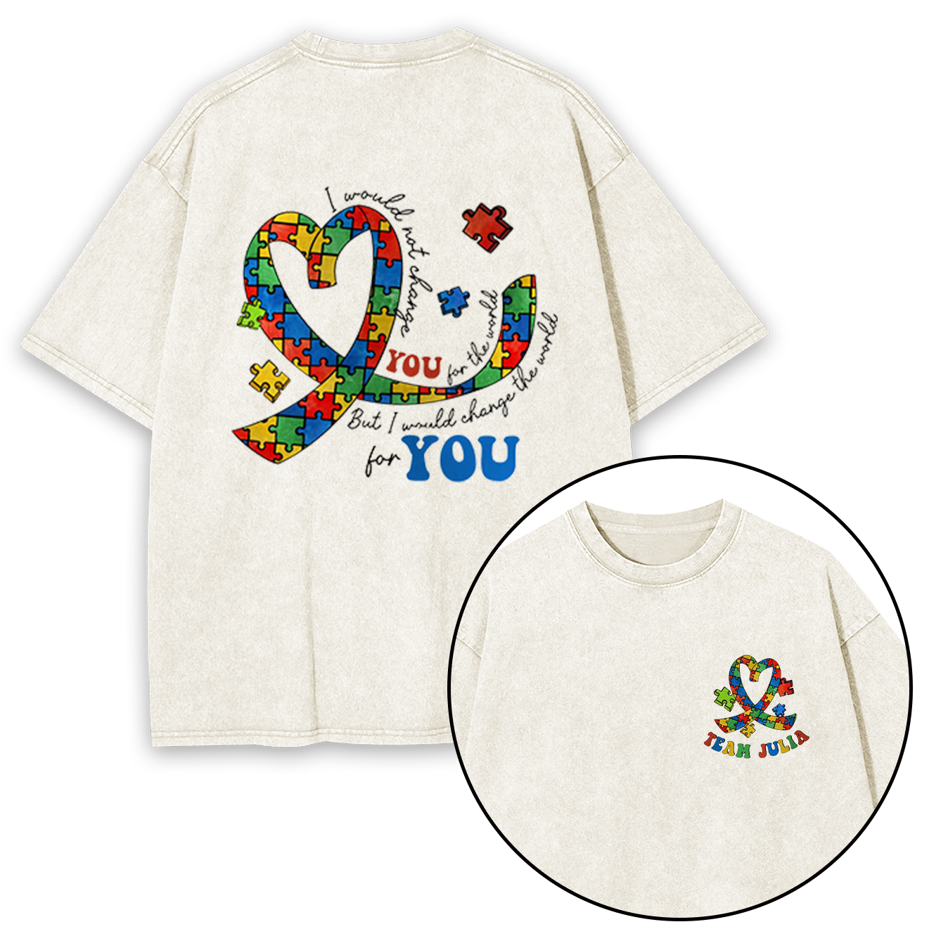 Autism Awareness Washed T-Shirts