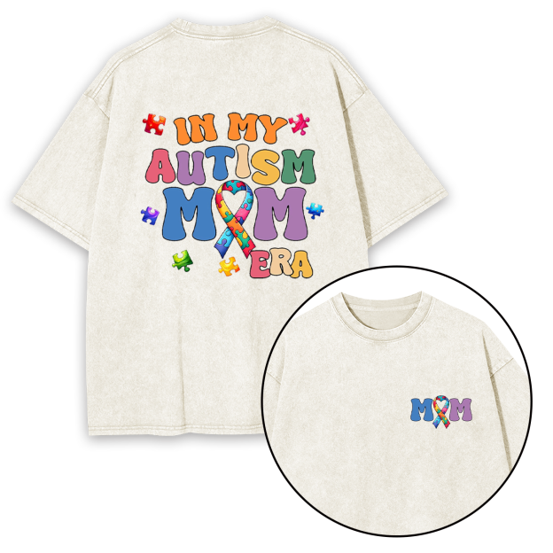 In My Autism Mom Era Washed T-Shirts