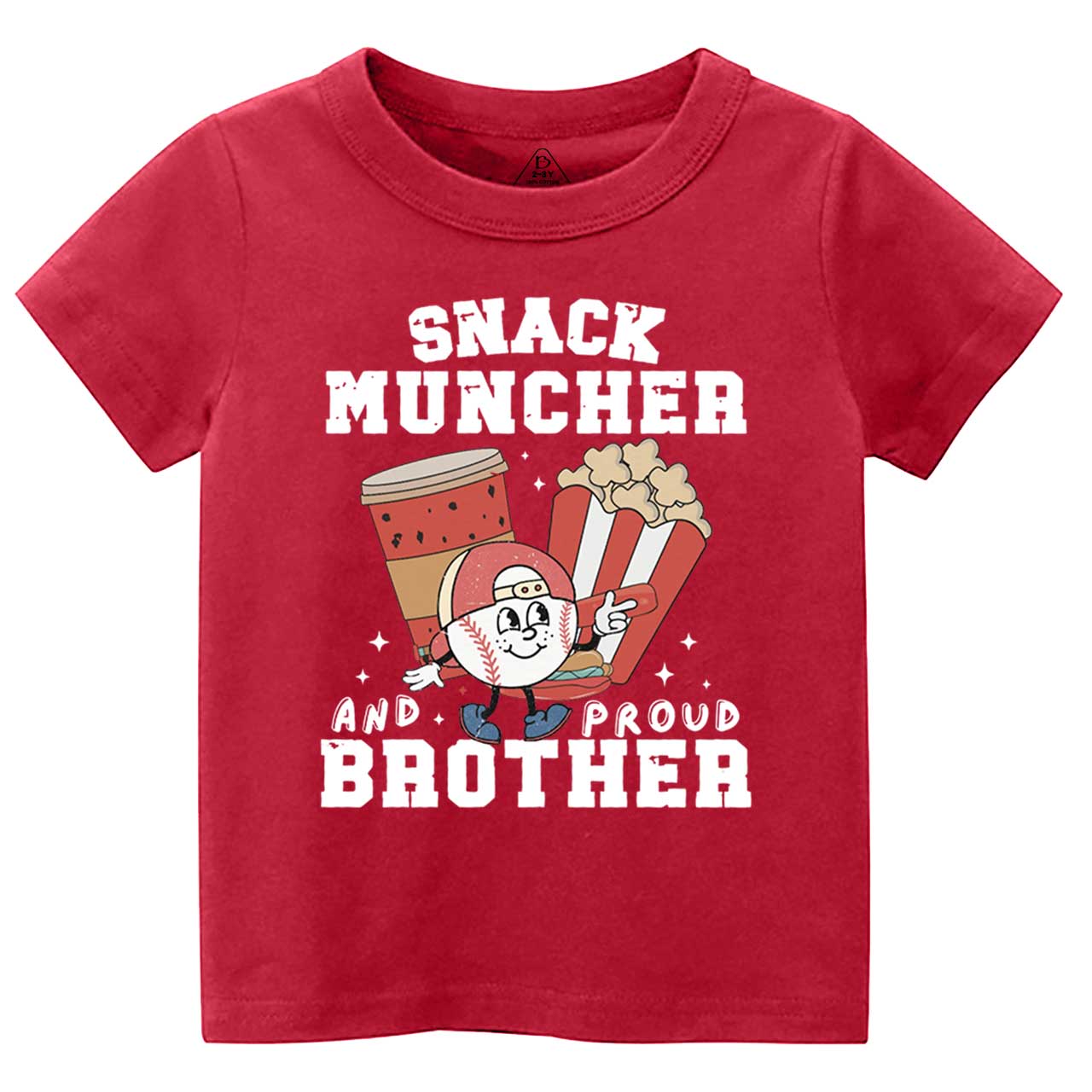 Personalized Snack Muncher Baseball Toddler&Kid's Tees Beepumpkin