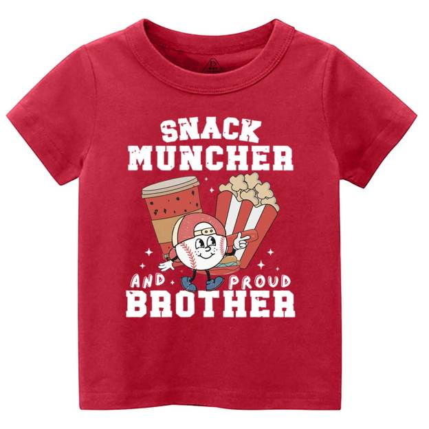 Personalized Snack Muncher Baseball Toddler&Kid's Tees Beepumpkin