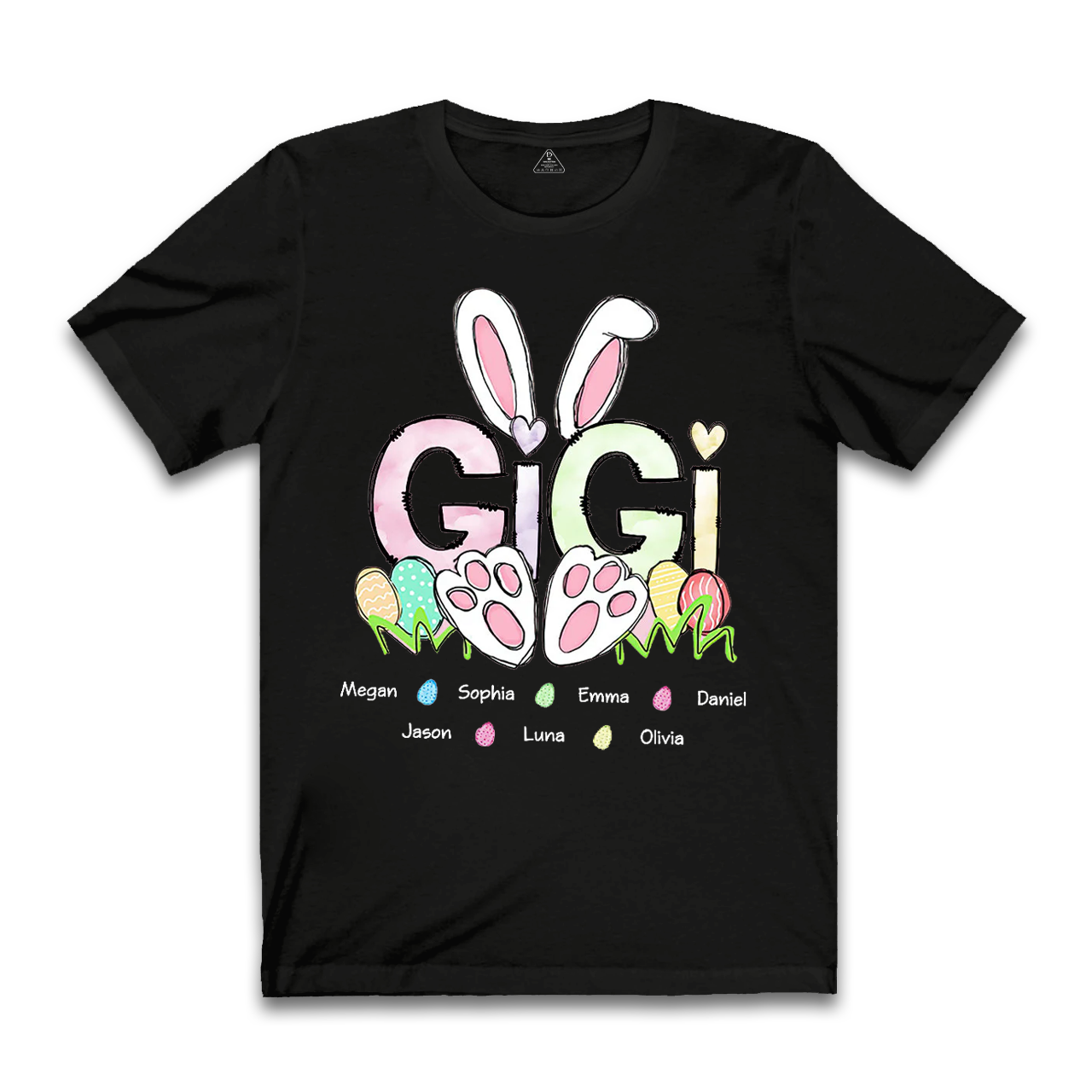 Personalized Easter Mimi With Grandkids Bunny Grandma Easter T-Shirt 