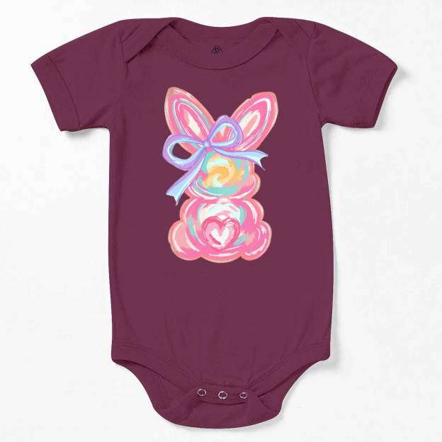 Brushstroke Bunny Easter Bodysuit Beepumpkin