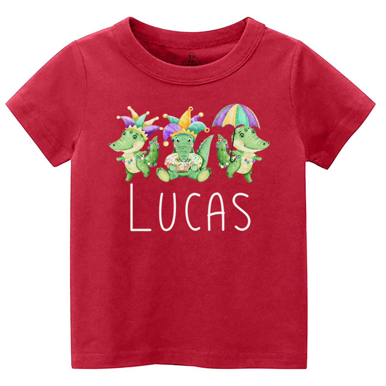 Personalized Mardi Gras Alligators Toddler&Kid's Tees Beepumpkin