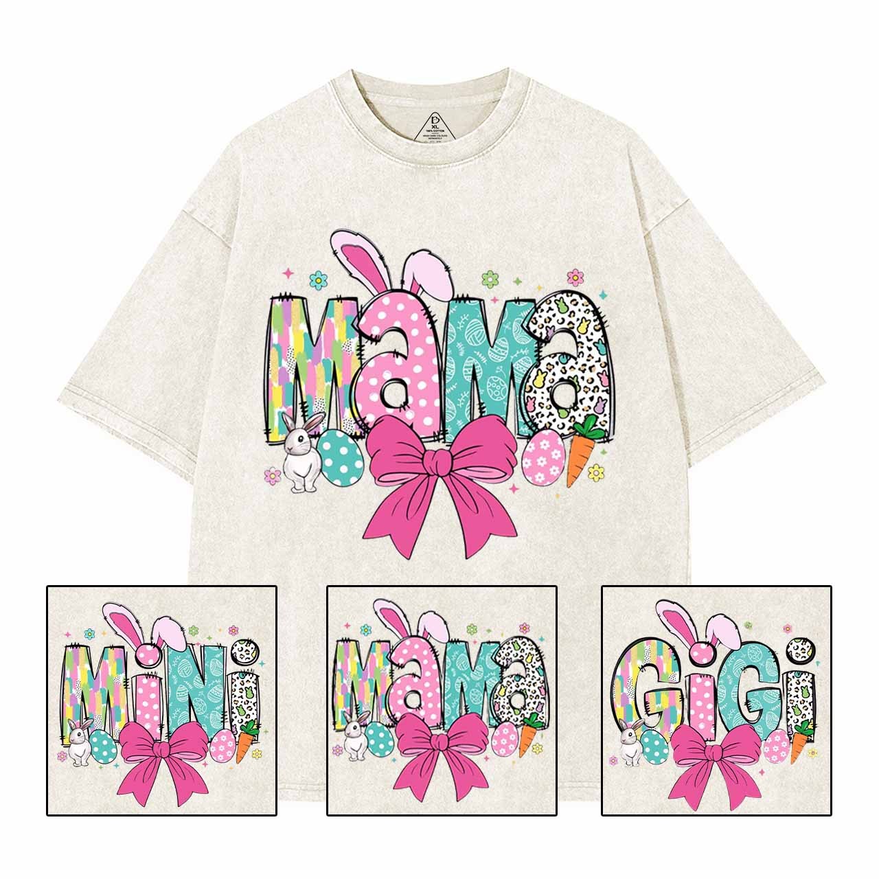 Easter Mama Washed T-Shirts