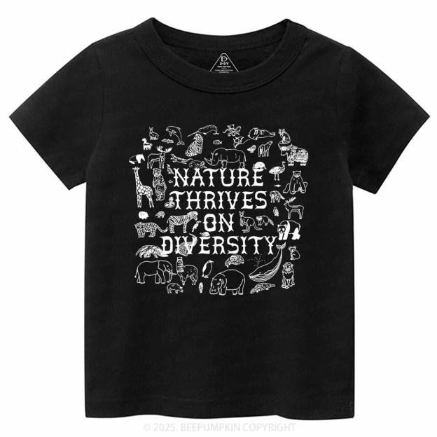 Nature Thrives On Divesity Toddler&Kid's Tees Beepumpkin