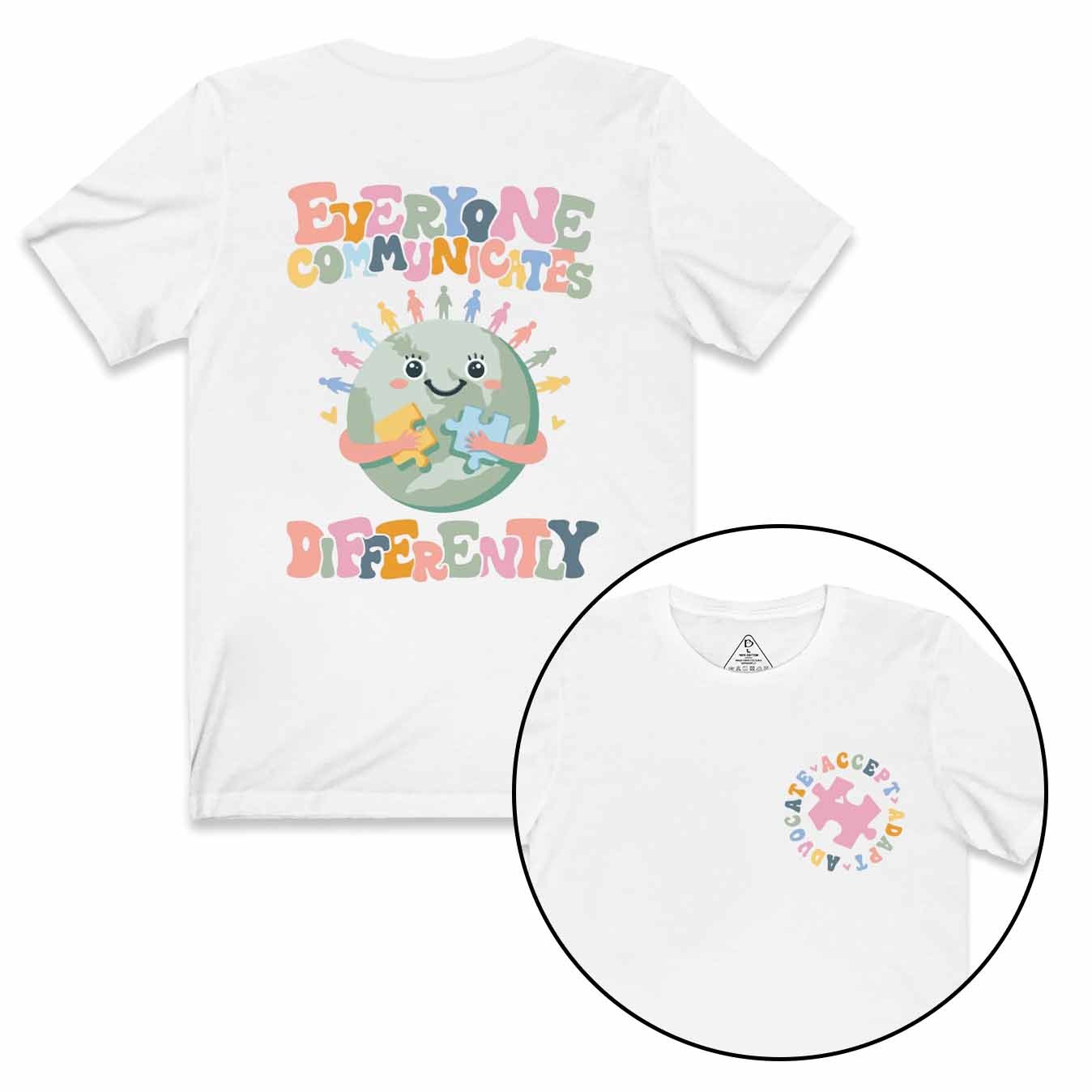 Everyone Communicates Differently Mama T-Shirts