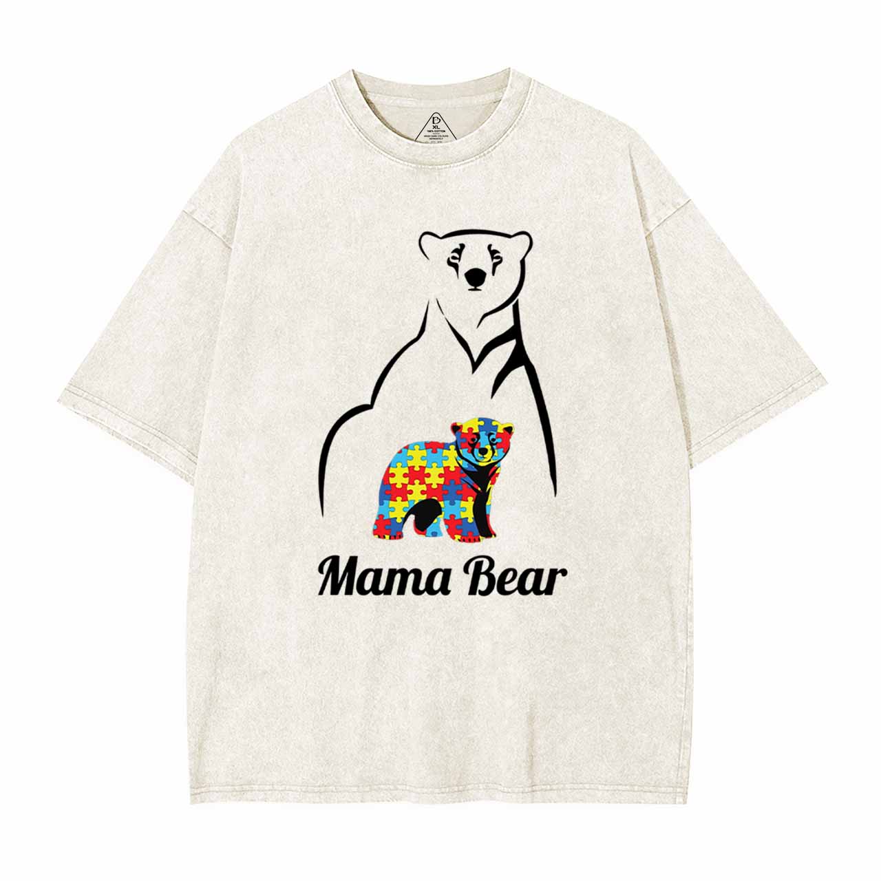 Autism Mama Bear Washed T-Shirts