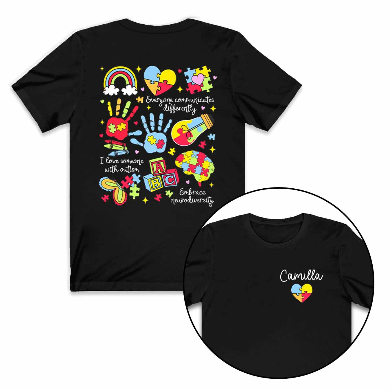 Personalized Autism Mama T-Shirts