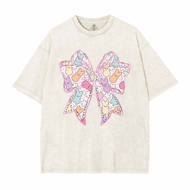 Easter Coquette Bow Mama Washed T-Shirts