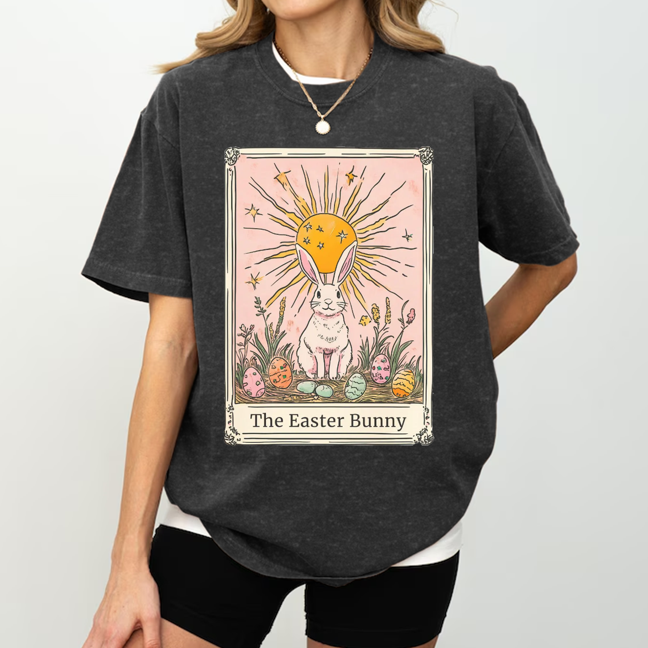 Retro Rabbit Mama Washed T-Shirts