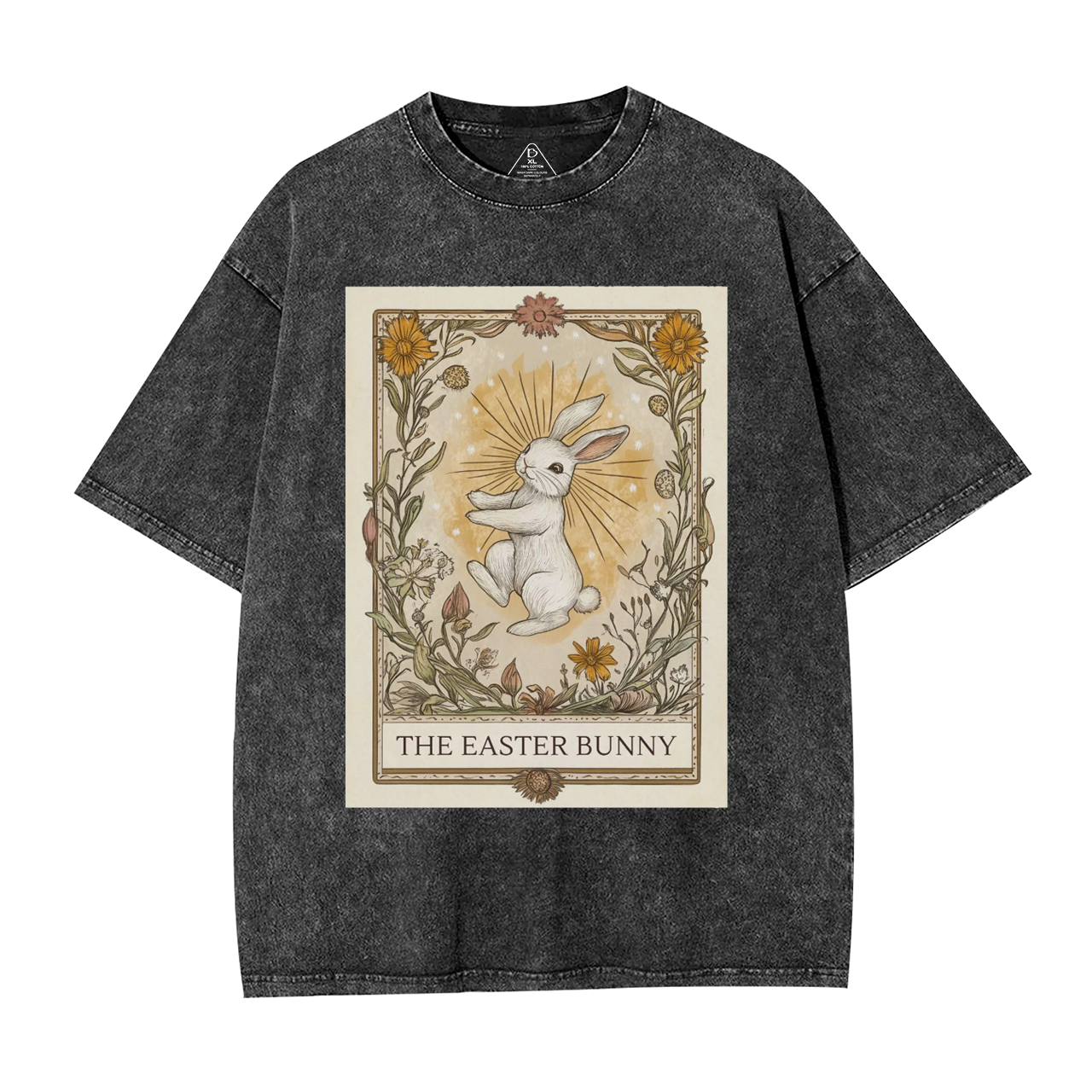 Easter Bunny Tarot Card Lover Mama Washed T-Shirts