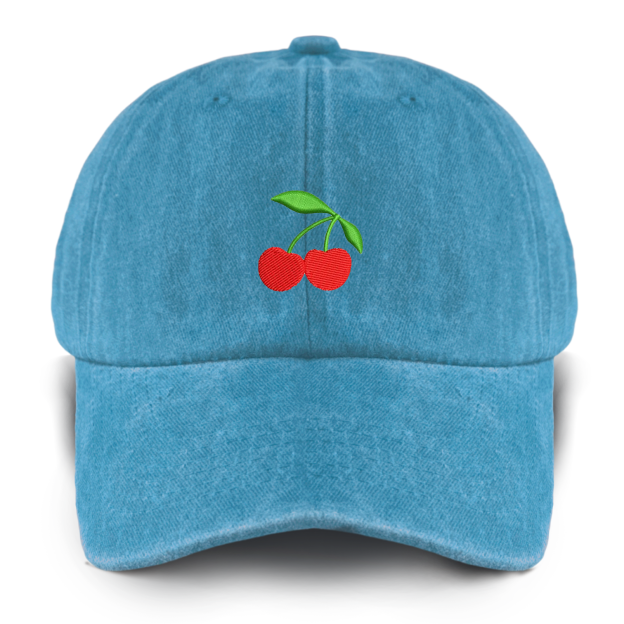 Personalized 17 Types Of Fruit Embroidery Washed Baseball Cap For Kids